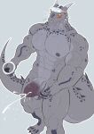 abs absurd_res anthro argonian balls bethesda_game_studios bodily_fluids cum erection genital_fluids genitals geryorias glans grey_body grey_scales hi_res humanoid_genitalia humanoid_penis male masturbation microsoft muscular muscular_anthro muscular_male nipples nude pecs penis reptile scales scalie simple_background skyrim solo standing sweat tail the_elder_scrolls vein veiny_muscles veiny_penis vr_controller vr_headset yellow_eyes