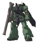  3d bazooka_(gundam) cable commentary_request gun gundam machinery mecha mecha_focus mobile_suit no_humans one-eyed original radio_antenna realistic red_eyes redesign robot science_fiction signature tessaku_ro thrusters weapon white_background zaku zaku_ii zeon 