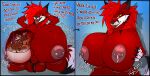 absurd_res admiring ailurid animal_genitalia anthro areola aroused balls big_breasts blush breast_vore breasts canid canine cheek_tuft churn churning cruelty dialogue digestion digestion_noises digestion_sequence duo extinction facial_tuft female female/female fluffy fluffy_tail fox genitals hand_on_breast hands_behind_head hi_res huge_breasts hyper hyper_breasts internal intersex ira_(ira_the_carnivore) ira_the_carnivore kneeling mammal mean melting melting_limbs milk multiple_prey neck_tuft nipple_piercing nipples onomatopoeia panicking piercing puffy_sheath red_fox red_panda scared scut_tail sen_(looneyluna) sequence sheath short_tail sloshing_breasts sound_effects standing tail text tongue tongue_out true_fox tuft unwilling_prey vore weight_gain