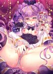  3girls angel angel_and_devil angello_vaalmonica black_dress blonde_hair blush breasts clothes_lift demon_girl dimonno_vaalmonica double_bun dress dress_lift drill_hair duel_monster fingering hair_bun highres long_hair masturbation multicolored_hair multiple_girls nipples panties purple_eyes pussy_juice red_hair saliva selettrice_vaalmonica small_breasts streaked_hair suzunone_rena twin_drills two-tone_hair underwear very_long_hair white_dress white_panties yu-gi-oh! 