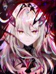  1girl ahoge artist_name bodystocking breasts closed_mouth cowlick expressionless extra_eyes eye_hair_ornament eye_symbol genshin_impact hair_between_eyes hair_intakes hair_ornament highres long_hair looking_at_viewer luta_(luta_1013) revision ronova_(genshin_impact) side_ahoge solo symbol-shaped_pupils upper_body white_hair yellow_eyes 