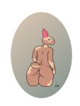  3:4 absurd_res anus backsack balls bent_over big_anus big_butt bulge butt floofymomo girly hi_res lagomorph leporid male mammal puffy_anus rabbit rear_view thick_thighs 