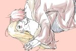  2boys bare_shoulders black_sclera blush chest_tattoo colored_sclera deidara_(naruto) edo_tensei grey_eyes hair_down hayamin35 highres holding_hands implied_sex kiss kissing_neck looking_at_another male_focus multiple_boys naruto_(series) naruto_shippuuden open_clothes open_robe pants parted_lips pink_background red_hair robe sasori_(naruto) short_hair simple_background sketch tattoo yaoi 