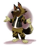  2019 animal_crossing anthro barefoot by-nc-nd canid canine canis clothing creative_commons digital_drawing_(artwork) digital_media_(artwork) fur hi_res kyle_(animal_crossing) male mammal nintendo orlandofox simple_background video_games wolf 
