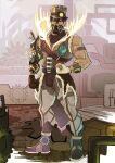  1boy absurdres alternate_costume animal_ears antlers biceps commission deer_antlers deer_boy deer_ears dumart_(dunbans) eikthyrnir_(fire_emblem) fire_emblem fire_emblem_heroes hat highres horns male_focus mask masked mouth_mask muscular muscular_male reindeer_antlers top_hat 