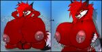 absurd_res admiring animal_genitalia anthro areola aroused balls big_breasts blush breast_vore breasts canid canine cheek_tuft churn churning dialogue digestion digestion_noises digestion_sequence extinction facial_tuft female fluffy fluffy_tail fox genitals hand_on_breast hands_behind_head hi_res huge_breasts hyper hyper_breasts intersex ira_(ira_the_carnivore) ira_the_carnivore kneeling mammal melting_limbs milk multiple_prey neck_tuft nipple_piercing nipples onomatopoeia piercing puffy_sheath red_fox sequence sheath short_tail sloshing_breasts solo sound_effects standing tail text tongue tongue_out true_fox tuft vore weight_gain