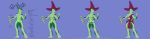  absurd_res amphibian baeowulf breasts chainkini clothed clothing dagger dungeons_and_dragons female green_slaad hat headgear headwear hi_res melee_weapon model_sheet monster nude skimpy slaad superabsurd_res thong weapon 