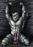  armpit_hair dildo felid fur herzog_silverfang hi_res looking_at_viewer male mammal pantherine sex_toy solo tiger white_fur 