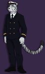  anthro clothed clothing felid fur herzog_silverfang male mammal navy pantherine solo standing tiger uniform white_fur 