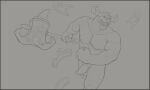 absurd_res aduran anthro axe balls battle_axe bovid bovine cattle facial_piercing flaccid foreskin genitals head_tuft hi_res holding_axe holding_object horn humanoid_genitalia humanoid_penis male male_anthro mammal monochrome muscular muscular_anthro muscular_male nipples nose_piercing nose_ring nude open_mouth overweight overweight_anthro overweight_male pecs penis piercing ring_piercing septum_piercing septum_ring simple_background sketch solo tuft