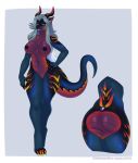  anthro breasts butt dragon female kitsunewaffles-chan nipples nude pussy solo standing thick_thighs wide_hips 