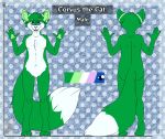  2019 anthro digital_media_(artwork) domestic_cat english_text felid feline felis fur grumpy_griffin_creations_(artist) looking_at_viewer male mammal model model_sheet nude open_mouth simple_background smile solo text 