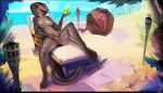  2019 3_toes 5_fingers abs anthro beach beverage breasts catcouch claws detailed_background fan_character female looking_at_viewer lying navel nipples nude presenting pussy reptile scalie seaside smile snake solo spread_legs spread_pussy spreading toes tongue water 