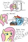  2019 comic dialogue door duo english_text equid equine feathered_wings feathers female feral fluttershy_(mlp) friendship_is_magic hair jargon_scott mammal multicolored_hair my_little_pony pterippus rainbow_dash_(mlp) rainbow_hair simple_background text vacuum_cleaner white_background wings 