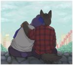  &lt;3 blue_hair canid canine canis couple_(disambiguation) duo glitter_trap_boy glitter_trap_boy_(character) hair hi_res invalid_tag male male/male mammal romantic slightly_chubby sugaryhotdog_(character) ursid wolf 