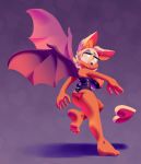  2019 anthro big_breasts breasts butt chiropteran clothed clothing drool_cutie female hi_res mammal nipples partially_clothed rouge_the_bat solo sonic_(series) undressing wings 