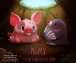  cryptid-creations domestic_pig duo eulipotyphlan mammal mole_(animal) suid suina sus_(pig) underground 