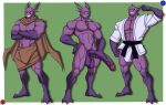 anthro balls big_balls big_penis clothing deadpliss gem gem_eyes generation_3_pokemon genitals hi_res huge_balls huge_penis humanoid karate_outfit male multicolored_body muto2000_(artist) nintendo nude penis pietro_(deadpliss) pokemon pokemon_(species) presenting presenting_penis purple_body purple_skin sableye simple_background solo teeth_showing two_tone_body vein veiny_penis