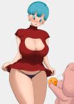  absurdres ass bestiality breasts bulma curvy dragon_ball fat fat_man from_behind from_side grabbing_from_behind highres huge_ass huge_breasts large_breasts large_penis large_testicles narrow_waist penis perching_position pig pig_boy shounen_jump simple_background size_difference testicles thick_thighs thighs ugly_bastard wide_hips x-ray 