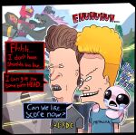 2025 ac/dc beavis beavis_and_butt-head black_clothing black_shirt black_topwear blonde_hair blue_clothing blue_shirt blue_topwear bodily_fluids braces brown_hair butt-head clothing digital_drawing_(artwork) digital_media_(artwork) english_text godzilla godzilla_(series) group gunfire hair hi_res human isaac_(tboi) kaiju laugh machine male mammal megazord metallica power_rangers reptile robot scalie shirt siris_the_virus smile tears text the_binding_of_isaac_(series) toho topwear