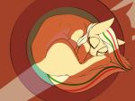  2019 4:3 chapaevv digital_media_(artwork) earth_pony equid equine eyes_closed fan_character female feral friendship_is_magic fur hair hi_res horse lying mammal my_little_pony pony simple_background sleeping smile solo 