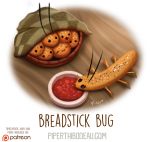  arthropod basket cryptid-creations food food_creature humor insect pun table visual_pun 