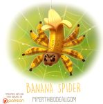  arachnid arthropod arthropod_webbing banana cryptid-creations flora_fauna food food_creature fruit living_fruit plant spider 