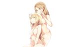  2girls bathing blonde_hair blush long_hair mizoguchi_keiji navel nude photoshop scan wet white 