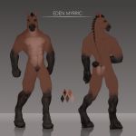  1:1 2019 5_fingers abs anthro biceps biped black_eyebrows black_fur black_mane black_tail brown_fur color_swatch digital_media_(artwork) eden_myrric equid equine eyebrows feathering featureless_crotch fur grey_background hi_res hooves horse looking_at_viewer looking_back male mammal mane model_sheet multicolored_fur muscular muscular_male naturally_censored navel nipples nude obliques orange_eyes pecs pink_nipples serratus simple_background solo thescarletartist white_fur 