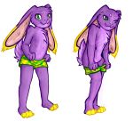  anthro bottomwear clothing dragonasis female hi_res lagomorph leporid mabaya mammal rabbit shorts solo swimwear 
