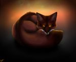  2017 black_nose canid canine digital_media_(artwork) feral fox fur mammal mistyrdis orange_eyes simple_background solo 