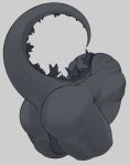  2019 backsack balls big_butt black_skin butt butt_shot faceless_male godzilla godzilla_(series) grey_theme kaiju male muscular perineum raised_tail reptile repzzmonster scalie simple_background solo spikes toho torso_shot white_background 