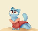  anthro blue_fur breasts cartoon_network cleavage clothed clothing domestic_cat felid feline felis female fur mammal mature_female nicole_watterson robe simple_background solo the_amazing_world_of_gumball 