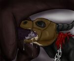 2014 ambiguous_gender black_body bodily_fluids brown_body chain cum cum_drip cum_in_mouth cum_inside cum_on_penis deep_throat dragon drinking drinking_cum dripping duo ejaculation erection eyes_closed faceless_character faceless_male fellatio feral feral_on_feral feral_penetrated feral_penetrating feral_penetrating_feral genital_fluids genitals horn male mask mythological_creature mythological_scalie mythology nc100 neck_bulge oral oral_penetration penetration penile penis penis_in_mouth scalie sex simple_background sucking tears unknown_species wearing_mask