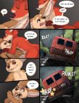  anal_pentration anthro bite canine comic cum cum_in_mouth cum_inside disney duo ear_biting fennec finnick fox male male/male mammal nick_wilde raining seth-iova vehicle zootopia 