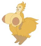  3_toes anthro areola avian big_areola big_breasts big_butt bird breasts butt claws digital_media_(artwork) eyelashes feathers female freckles hi_res huge_breasts huge_butt looking_at_viewer mirroidal nipples non-mammal_breasts nude open_mouth open_smile overweight overweight_female owl simple_background smile solo standing thick_thighs toe_claws toes tongue voluptuous white_background wide_hips yellow_eyes yellow_feathers 