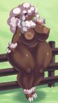  2019 anthro anthrofied big_breasts bovid breasts caprine female fur hi_res horizontal_pupils horn mammal mrsk nintendo nipples nude pok&eacute;mon pok&eacute;mon_(species) pok&eacute;morph pussy smile solo video_games white_fur wool_(fur) wooloo 