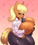  absurd_res anthro anthrofied big_breasts breasts disembodied_penis duo ear_piercing ear_ring equid equine female friendship_is_magic hi_res horse huge_breasts kissing male male/female mammal mature_female ms._harshwhinny_(mlp) my_little_pony penis piercing sex solo_focus somescrub thick_thighs titfuck 