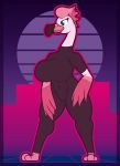  absurd_res anthro avian bird camel_toe clothing female flamingo hi_res ikakins rayleigh solo tight_clothing 