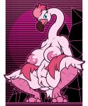 absurd_res anthro avian bird breasts crouching female flamingo hi_res ikakins nipples pussy rayleigh solo 