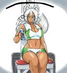  animal_humanoid beverage big_breasts bodily_fluids breasts canid canid_humanoid canine canine_humanoid cleavage clothed clothing female hi_res humanoid mammal mammal_humanoid speeds sweat 