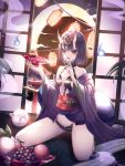  domi fate/grand_order horns japanese_clothes no_bra open_shirt pantsu shuten_douji_(fate/grand_order) 