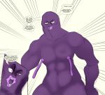  anthro dialogue digital_media_(artwork) elongated_nipples english_text grimace_(mcdonald&#039;s) hi_res jroy101 looking_at_viewer mammal mcdonald&#039;s monster nude open_mouth simple_background solo text what 