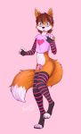  absurd_res blush canid canine chastity_cage chastity_device clothed clothing crossdressing fox girly hi_res looking_at_viewer luvini mammal raven-ark 