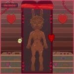 animate_inanimate anthro brown_body brown_fur candy chocolate dessert digital_media_(artwork) female food food_transformation fur heart_symbol inanimate_transformation lagomorph leporid love mammal milky_rivas milkybun29 petrification pixel_(artwork) rabbit sculpture selling solo statue store transformation