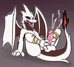 2026 3_toes 4_fingers aghanashi_(shadowsoulful) anklet anthro autofootjob balls big_balls big_penis black_sclera bodily_fluids charizard claws cum cumshot ejaculation erection feet finger_claws fingers fire flaming_tail foot_fetish foot_play forked_tongue generation_1_pokemon genital_fluids genitals glans half-closed_eyes hi_res humanoid_genitalia humanoid_penis jewelry looking_down male masturbation narrowed_eyes nintendo open_mouth orgasm penis pink_glans pink_penis pokemon pokemon_(species) pupils red_body red_eyes red_pupils red_scales scales scalie sharp_teeth sitting solo tail teeth toe_claws toes tongue tongue_out ultilix white_balls white_body white_claws white_scales