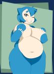  2019 absurd_res anthro anthrofied big_breasts breasts digital_media_(artwork) female foxx.dott hair hi_res holding_breast huge_breasts looking_at_viewer mammal nintendo nude overweight overweight_female pok&eacute;mon pok&eacute;mon_(species) pok&eacute;morph simple_background smile snorlax solo thick_thighs ursid video_games 