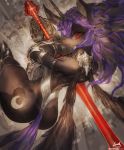  anthro black_body black_feathers butt clothing equid feathered_wings feathers female girlsay hair hi_res horn looking_at_viewer looking_back mammal purple_hair purple_tail red_eyes small_waist solo white_clothing winged_unicorn wings 