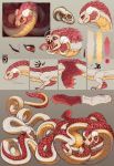  2019 absurd_res ambiguous_gender claws digital_media_(artwork) dragon hair hi_res lizard model_sheet open_mouth red_eyes red_hair reptile scalie shinerai solo teeth tongue 
