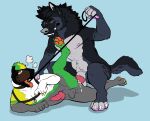 2019 anal anal_penetration animal_genitalia animal_mask animal_penis anthro anthro_on_anthro anthro_penetrated anthro_penetrating anthro_penetrating_anthro athletic athletic_anthro athletic_male balls black_body black_fur blue_body blue_fur bodily_fluids breath canid canine canine_genitalia canine_penis canis collar countershade_balls countershade_genitalia countershade_torso countershading crouching cum cum_from_ass cum_in_ass cum_inside duo ear_piercing erection fur genital_fluids genitals green_body green_fur grey_body grey_fur harness harness_only hi_res knot knotted_penis labradorszn leaking_cum leash leash_pull leashed_collar lying male male/male male_anthro male_penetrated male_penetrating male_penetrating_male mammal mask nipples nude nude_anthro nude_male on_side orange_eyes panting pawpads penetration penile penile_penetration penis penis_in_ass piercing pink_penis pup_mask purple_body sex sheath simple_background tail tongue tongue_out tongue_piercing white_body white_fur wolf yellow_body yellow_eyes yellow_fur yellow_sclera